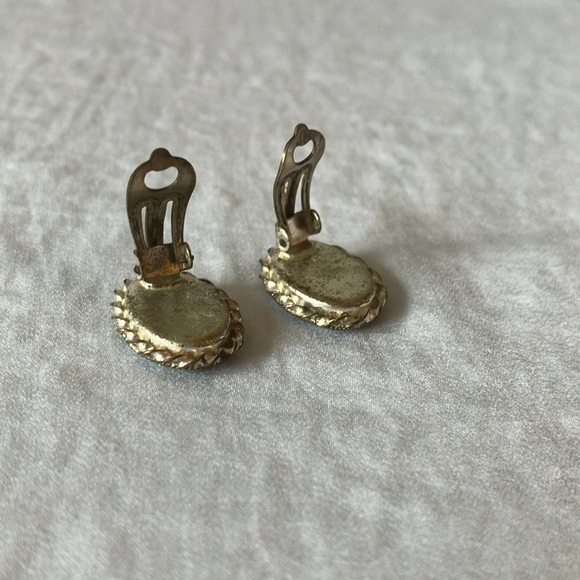 Vintage: Micro Mosaic Clip on Earrings- made in Italy - Picture 4 of 12